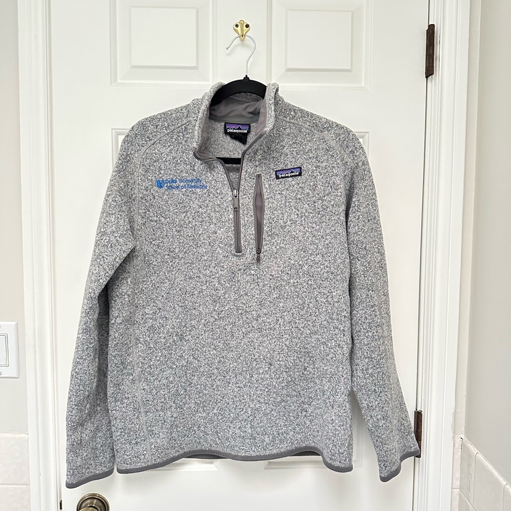 Patagonia Gray Quarter-Zip Fleece Pullover | Duke School of Medicine